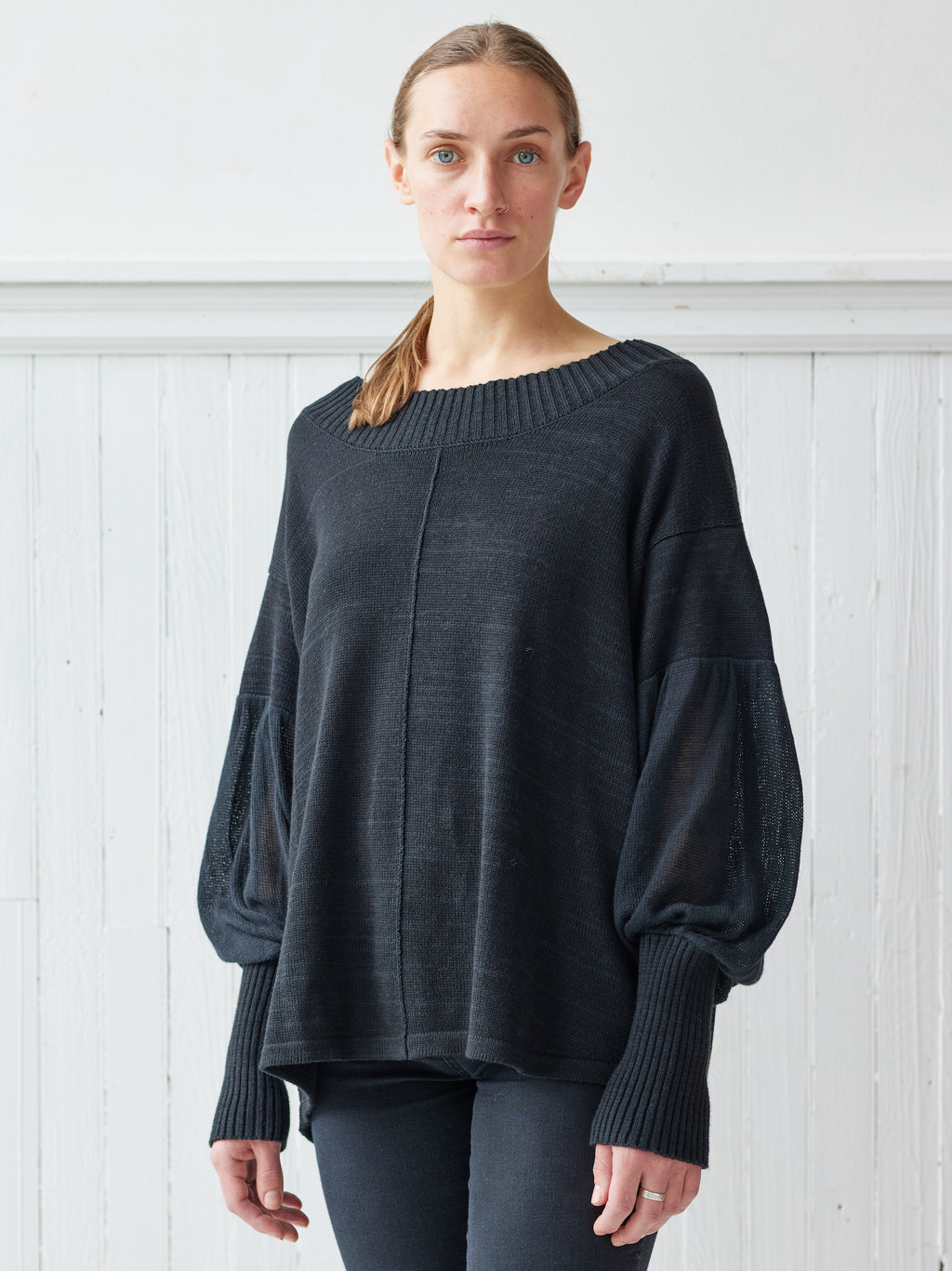 black peasant knit top garygraham422