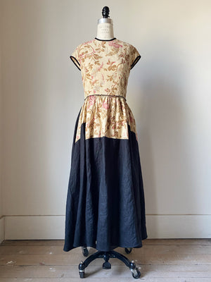 lillian dress in 19th century antique floral