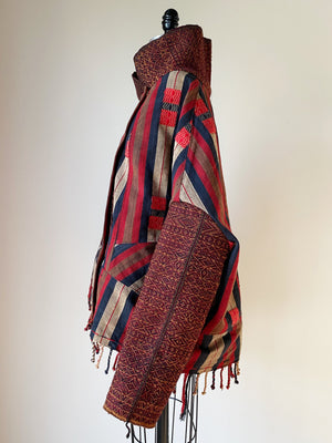 Nagas and Chin handwoven textiles cocoon jacket