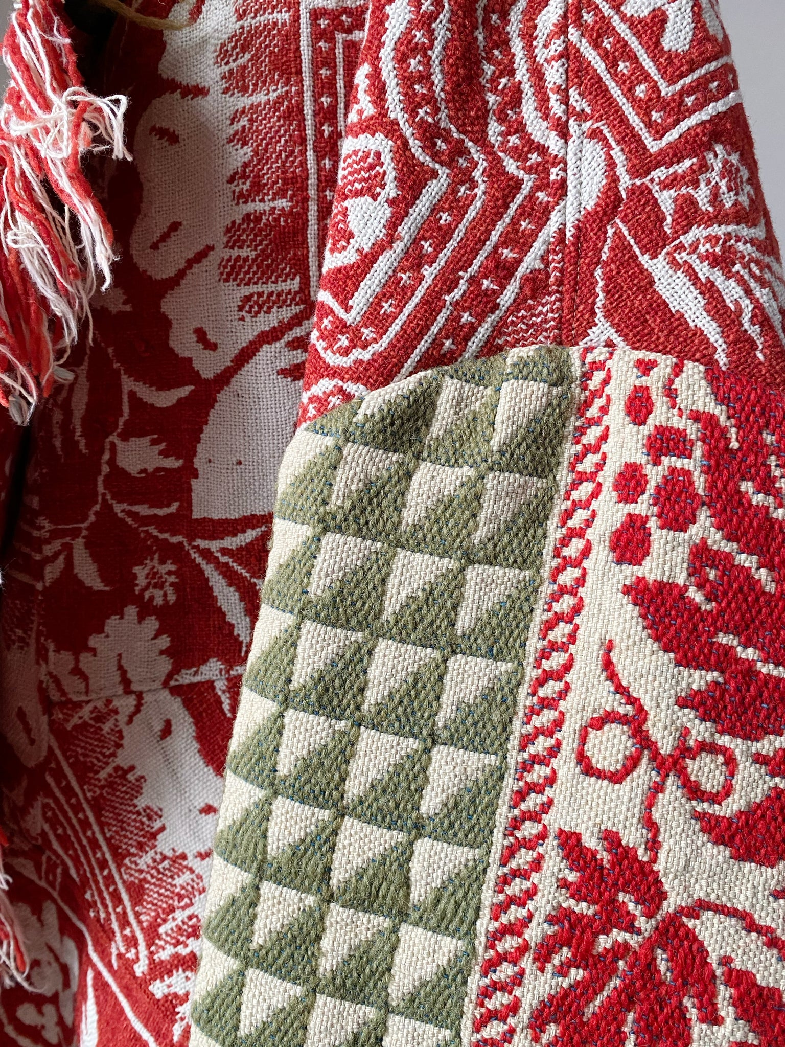red floral coverlet cocoon
