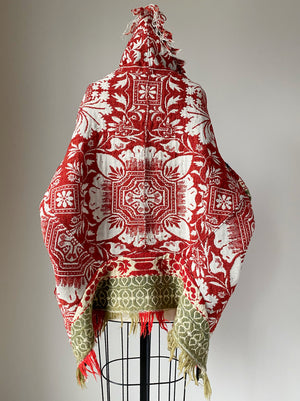 red floral coverlet cocoon