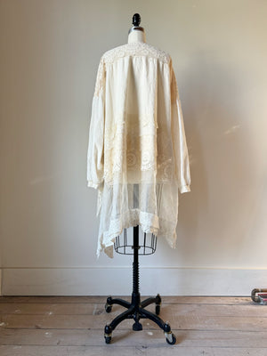 muslin and lace tunic