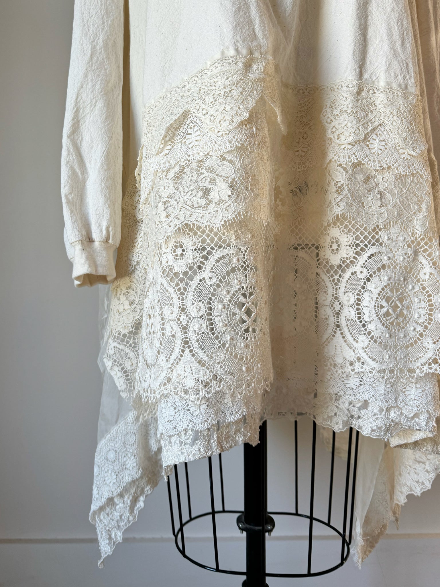 muslin and lace tunic