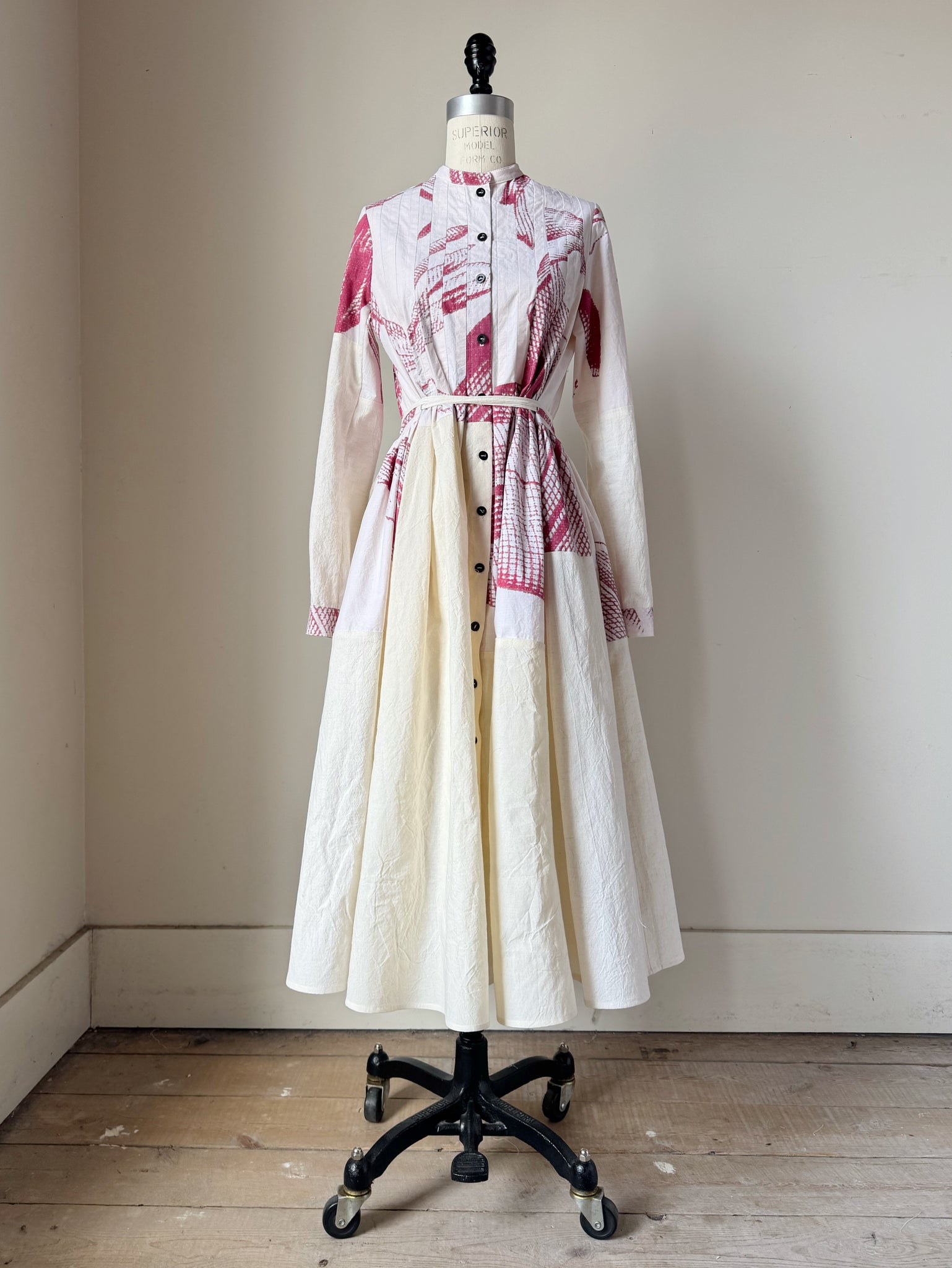 giant toile pleated tie shirt dress garygraham422 giant toile pleated tie shirt dress garygraham422
