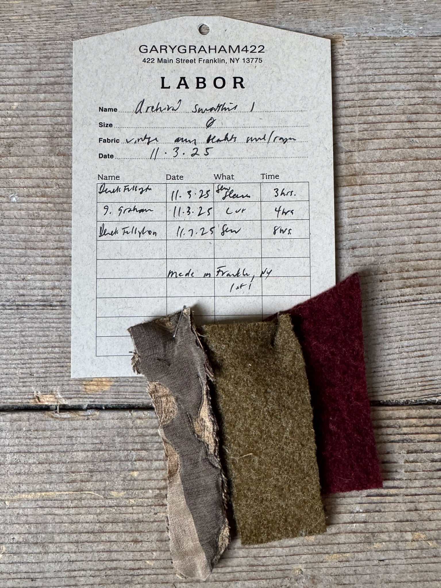 patched vintage army blanket and archival jacquard sweatshirt