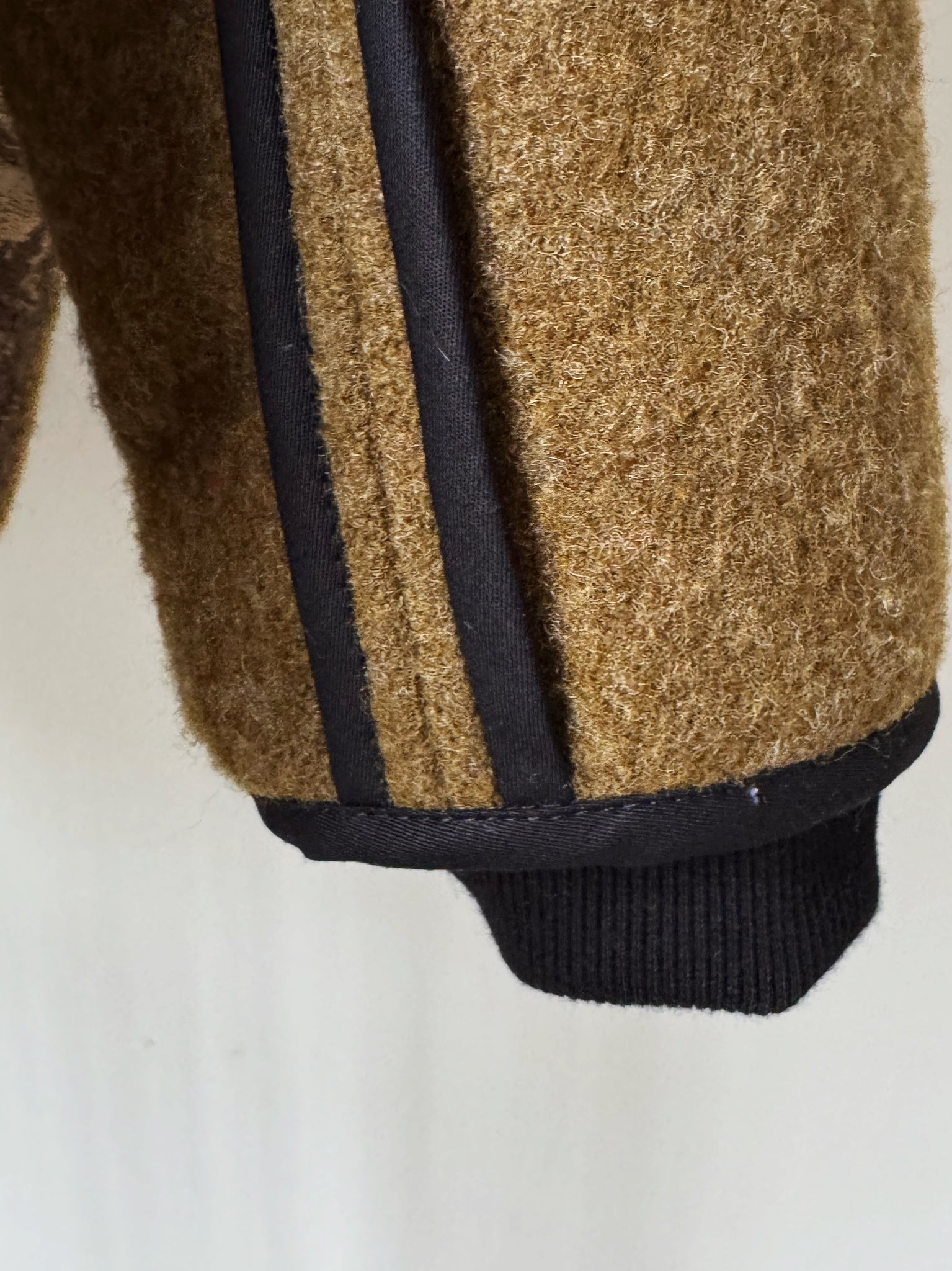 patched archival GG jacquard vintage army blanket sweatshirt