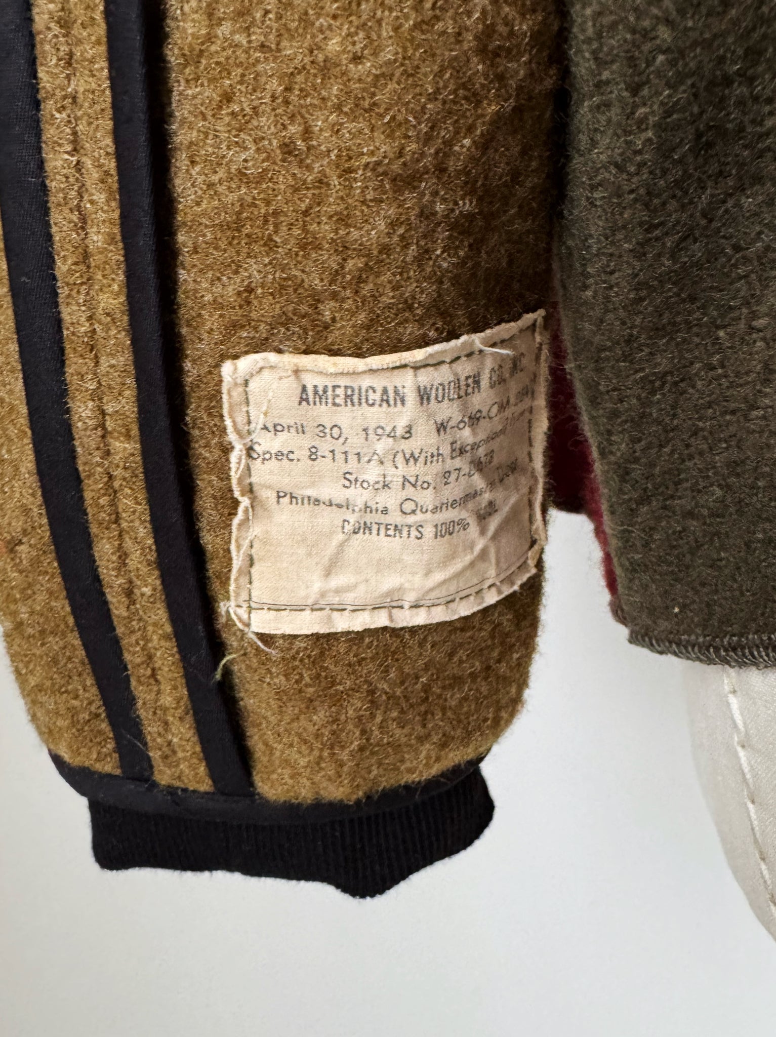 patched vintage army blanket sweatshirt