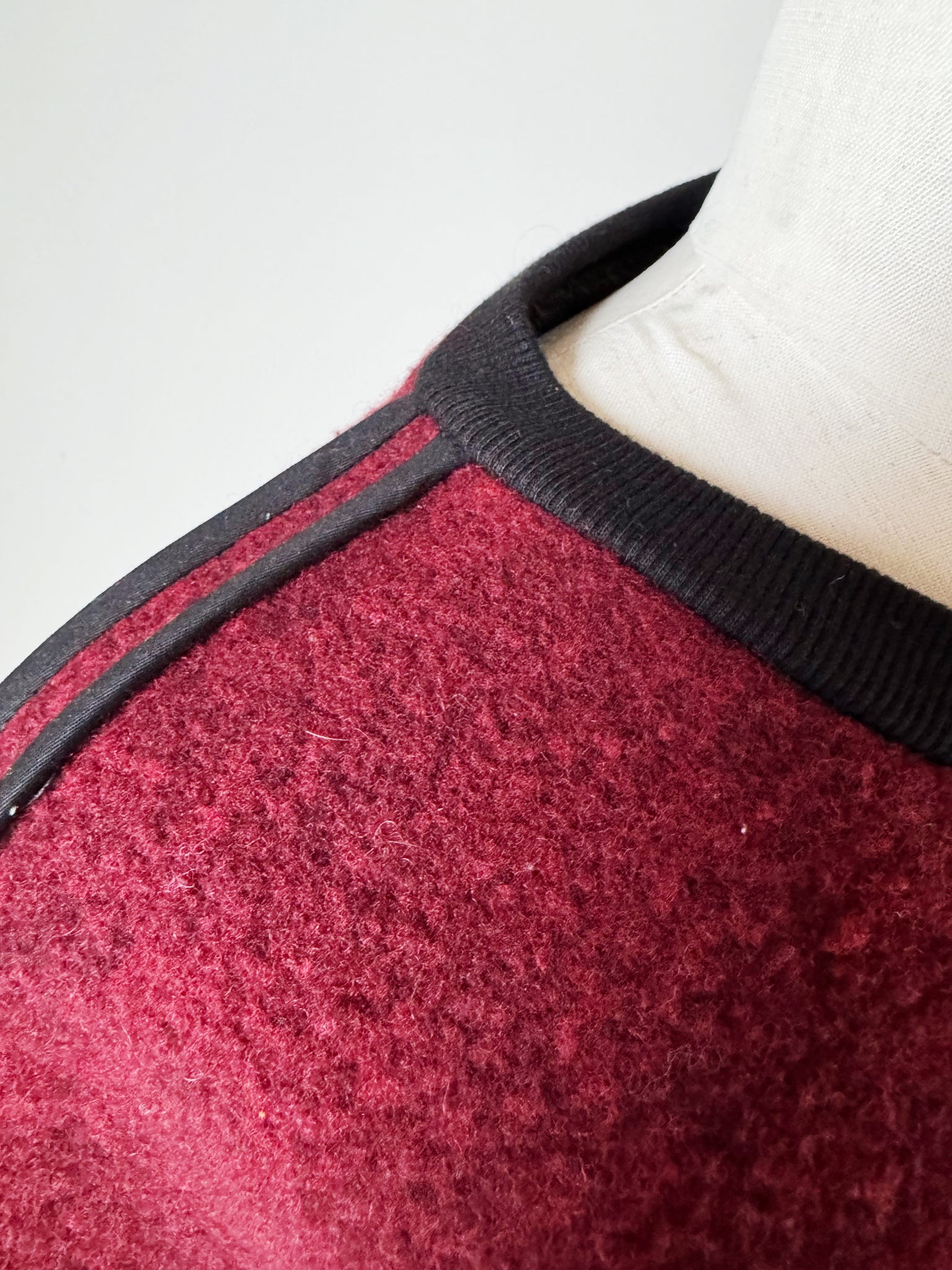 patched vintage army blanket sweatshirt