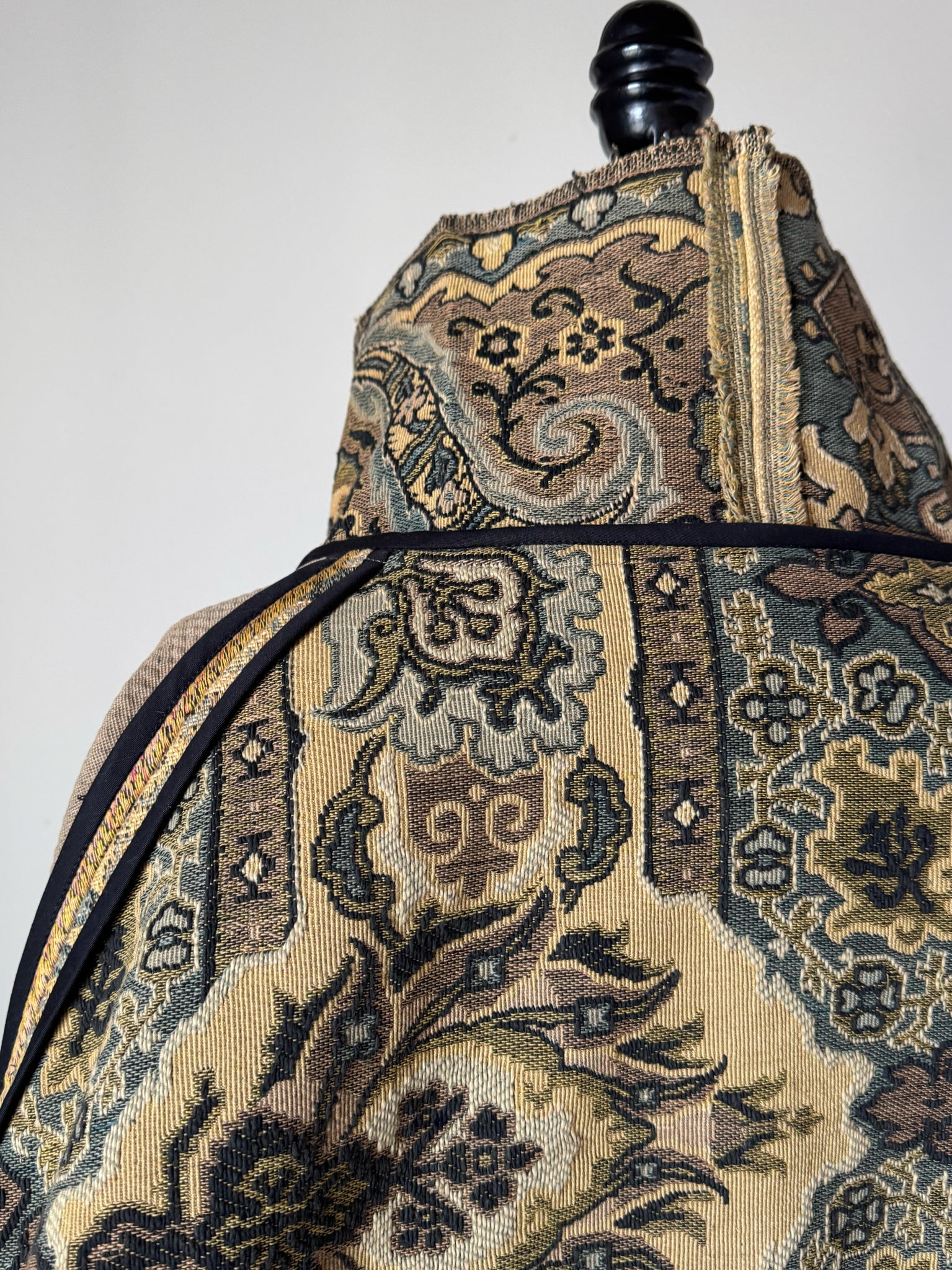 1880's french jacquard with vintage army blanket and tapestry #2