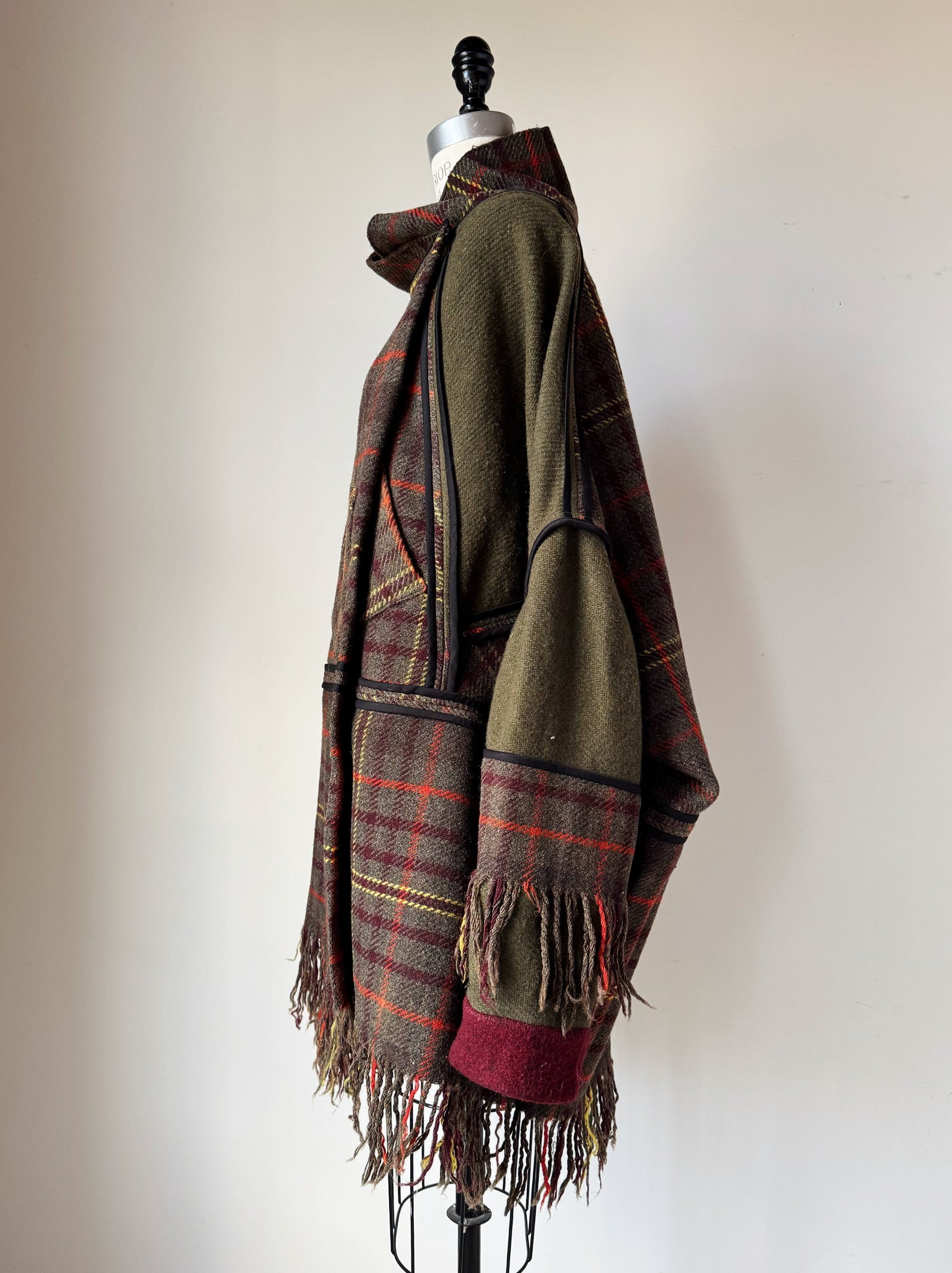 vintage blankets cocoon with fringe