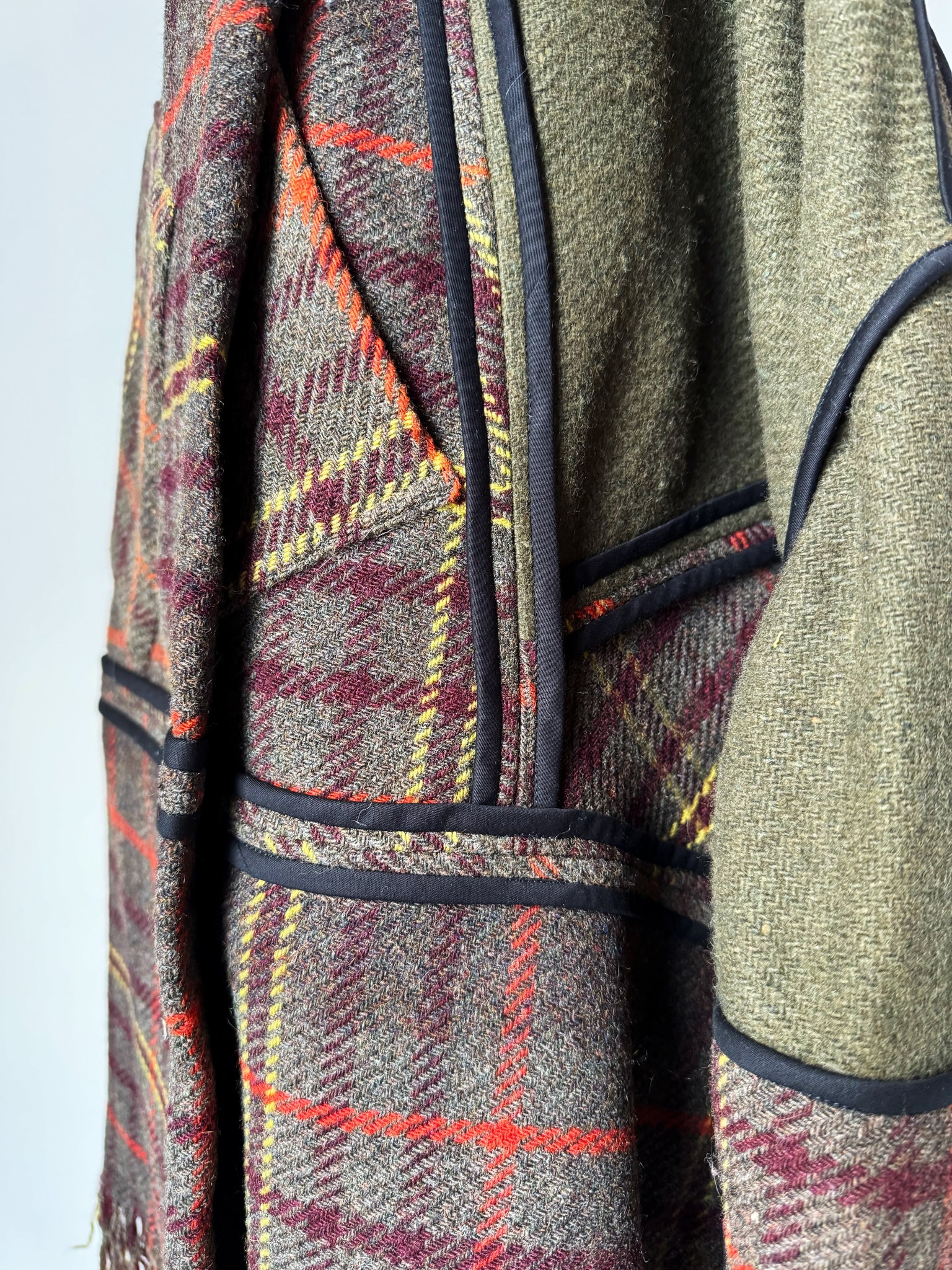 vintage blankets cocoon with fringe