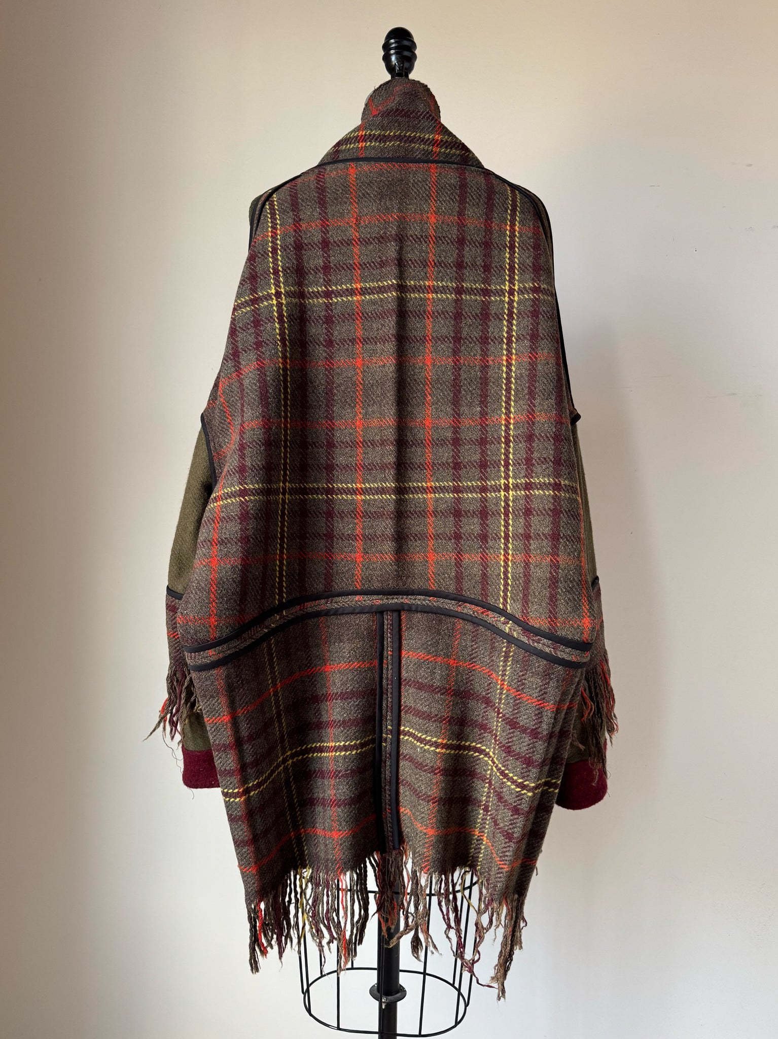 vintage blankets cocoon with fringe