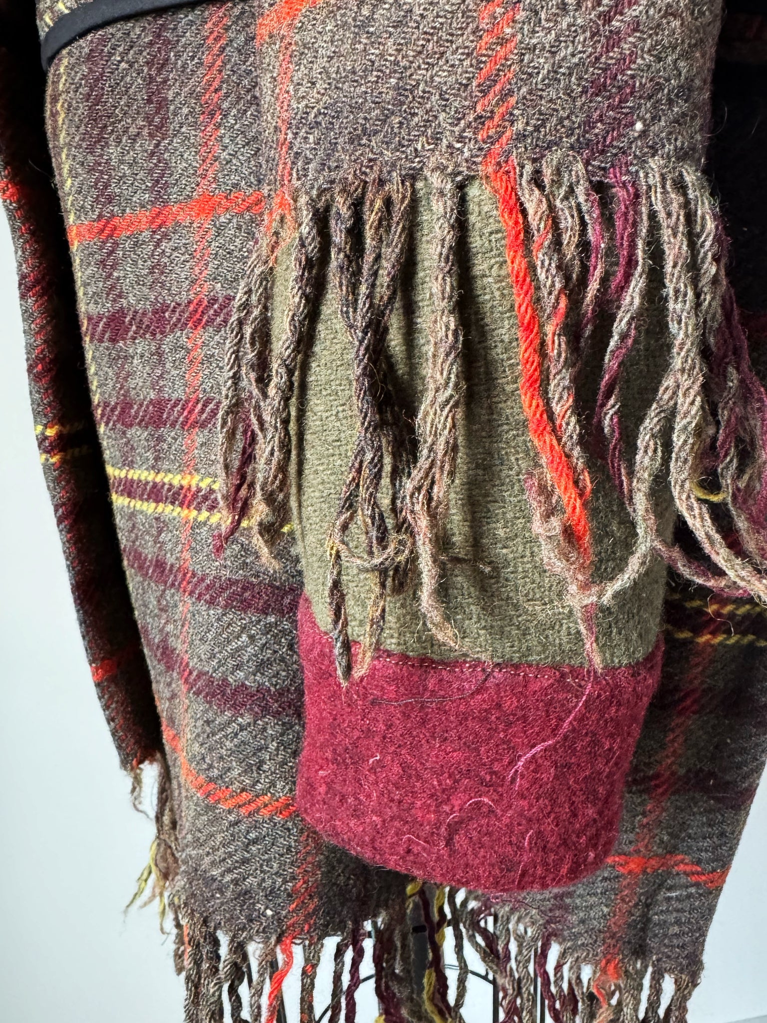 vintage blankets cocoon with fringe