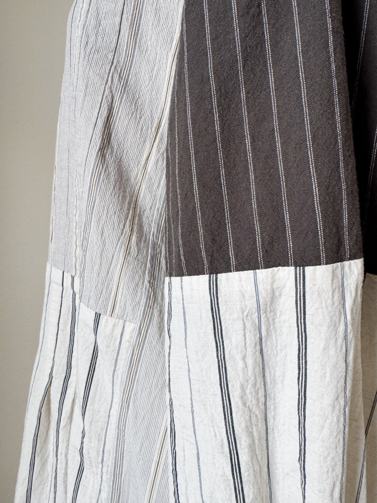 patched stripe work shirt dress version 2