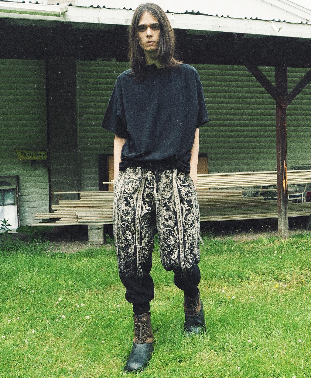 floral scroll jacquard pants – garygraham422