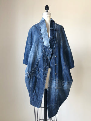 archival patched denim cocoon