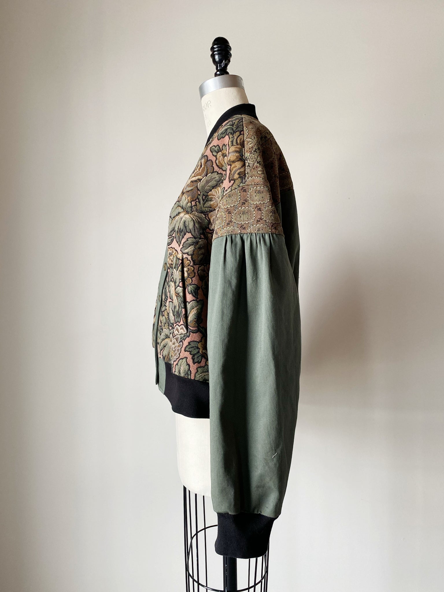 1920's jacquard sample bomber jacket