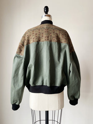 1920's jacquard sample bomber jacket