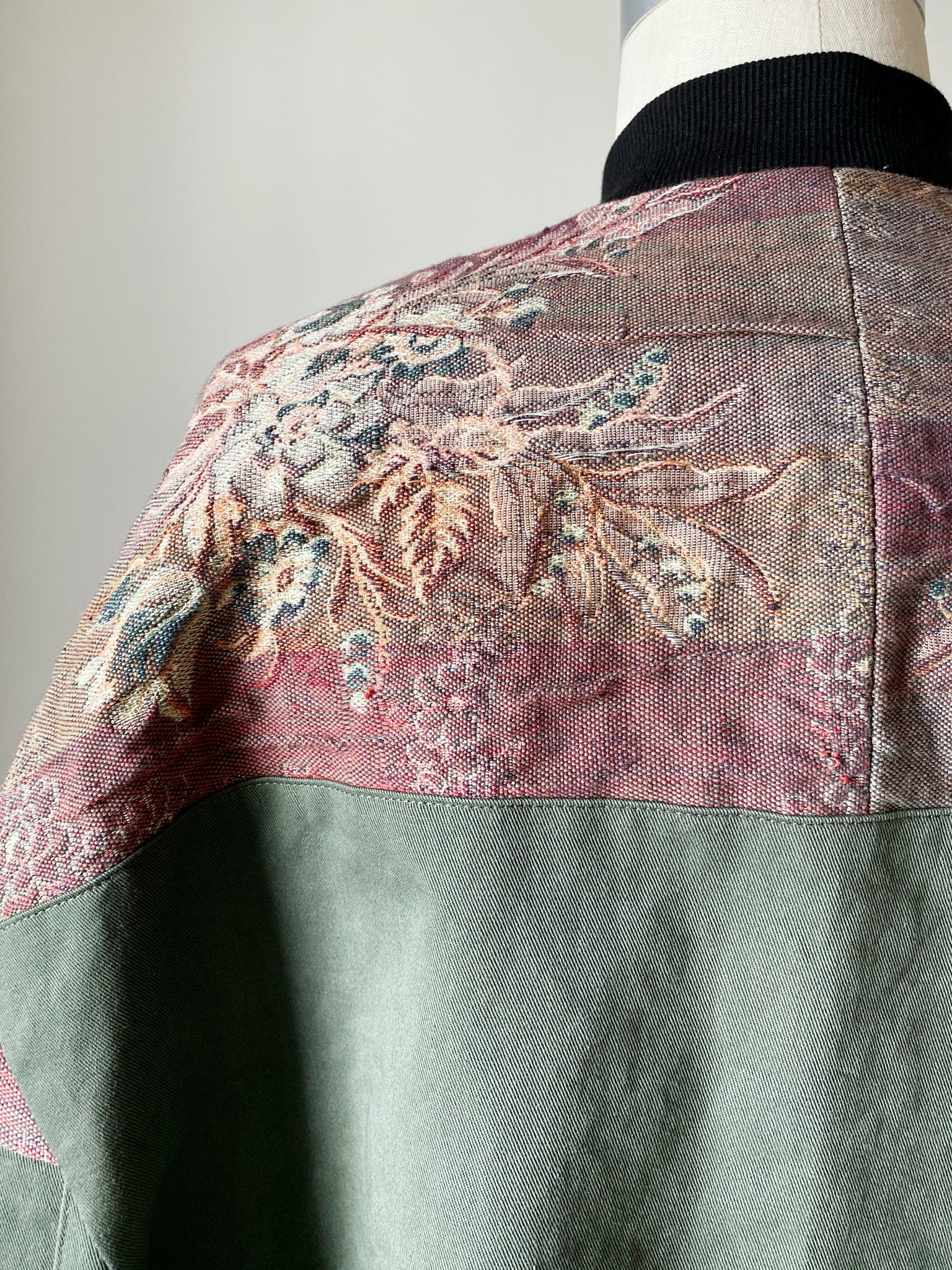 1920's jacquard sample bomber jacket