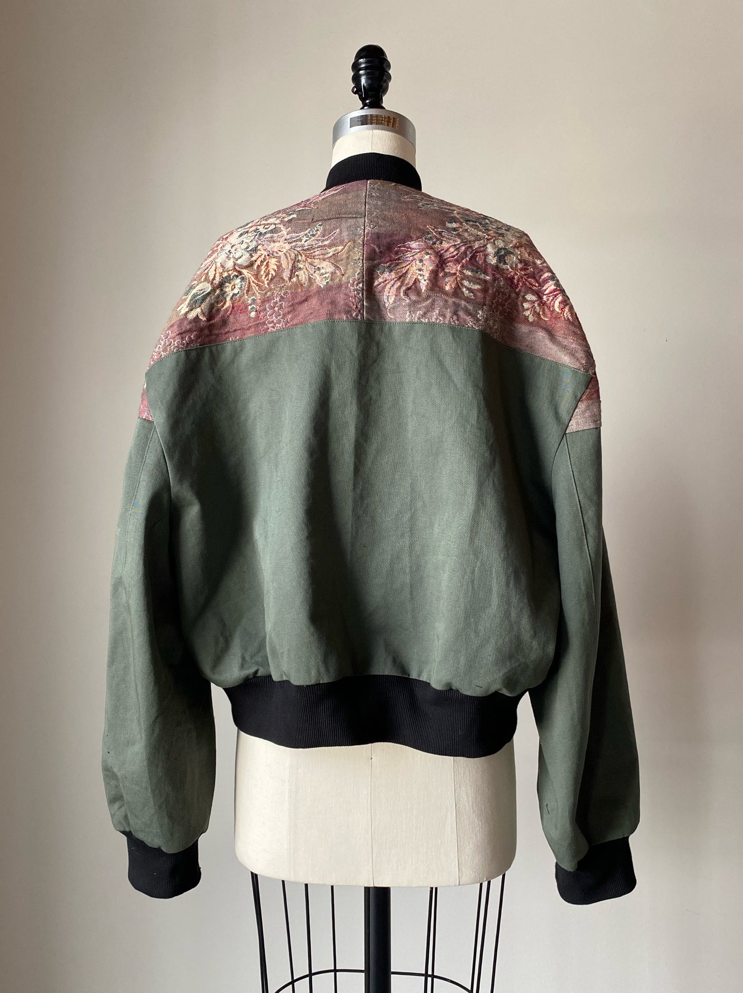 1920's jacquard sample bomber jacket