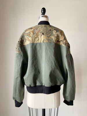 1920's jacquard sample bomber jacket