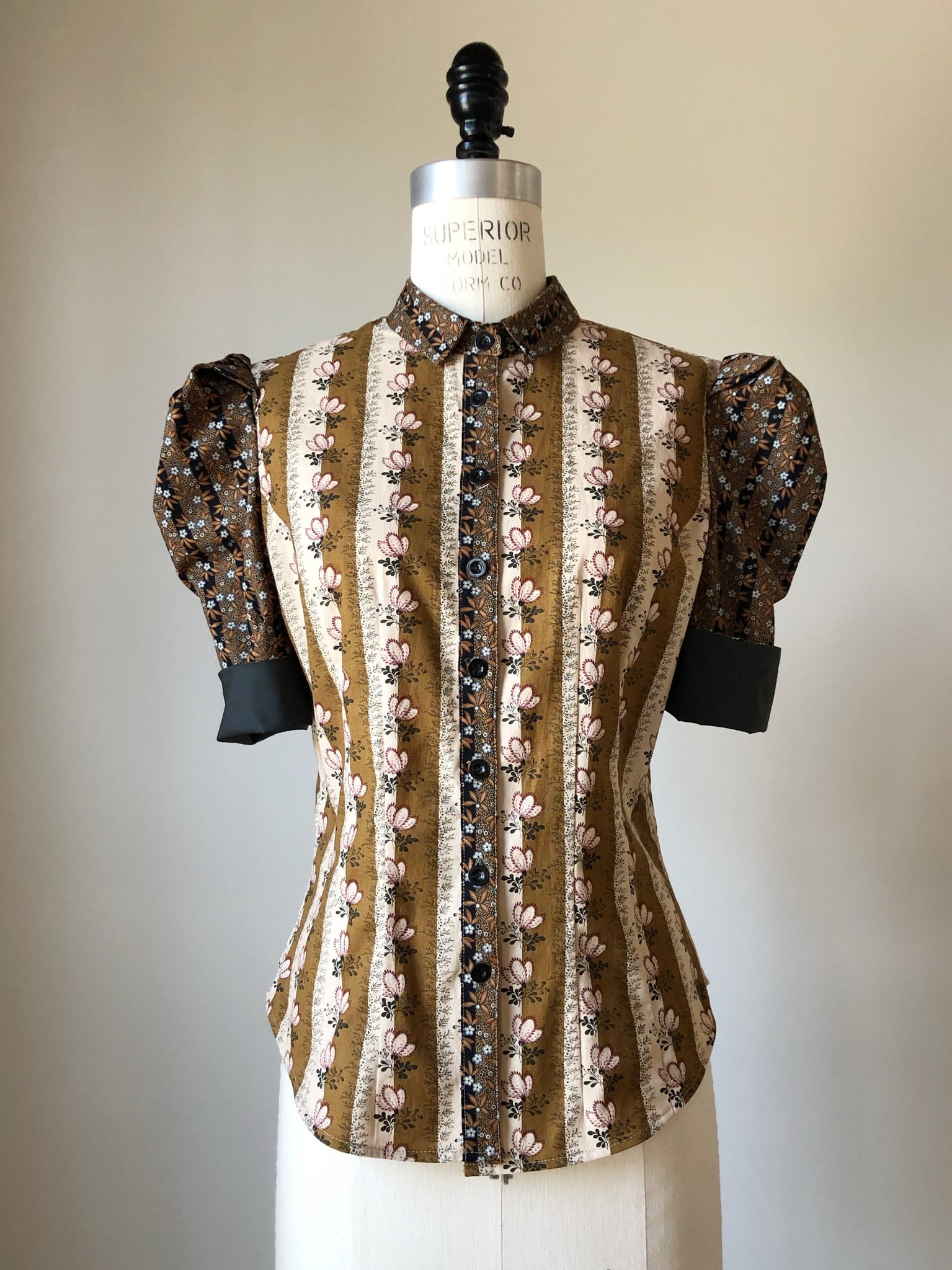Lillian work shirt in 19th century reproduction prints #2