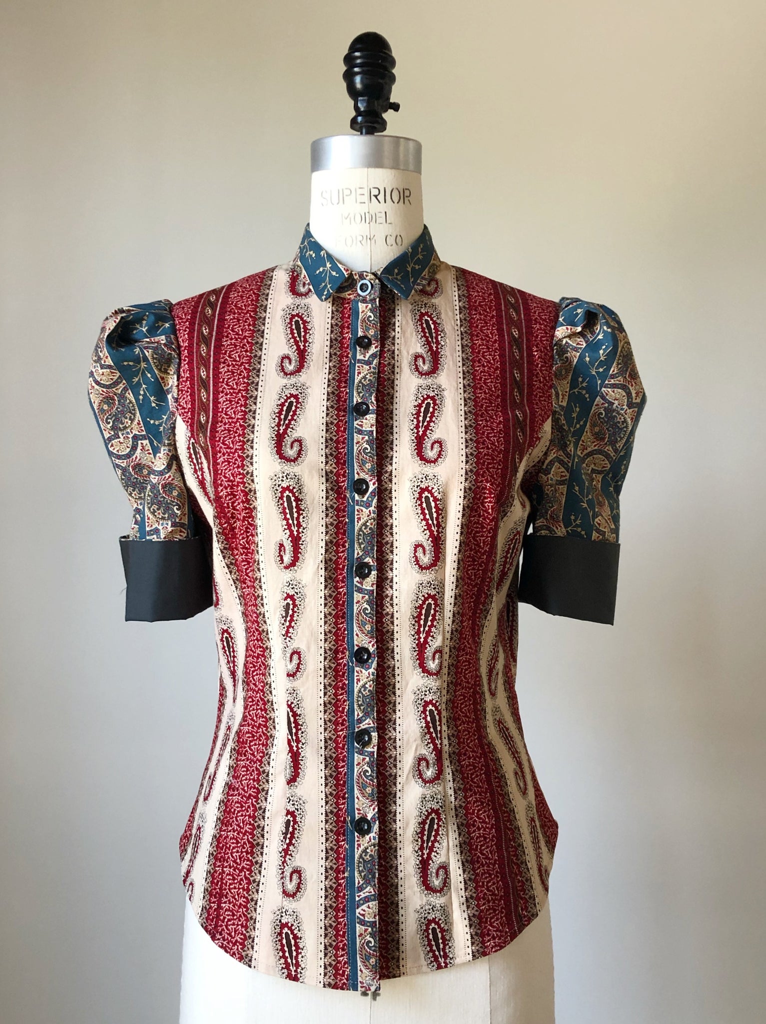 Lillian work shirt in 19th century reproduction prints #3
