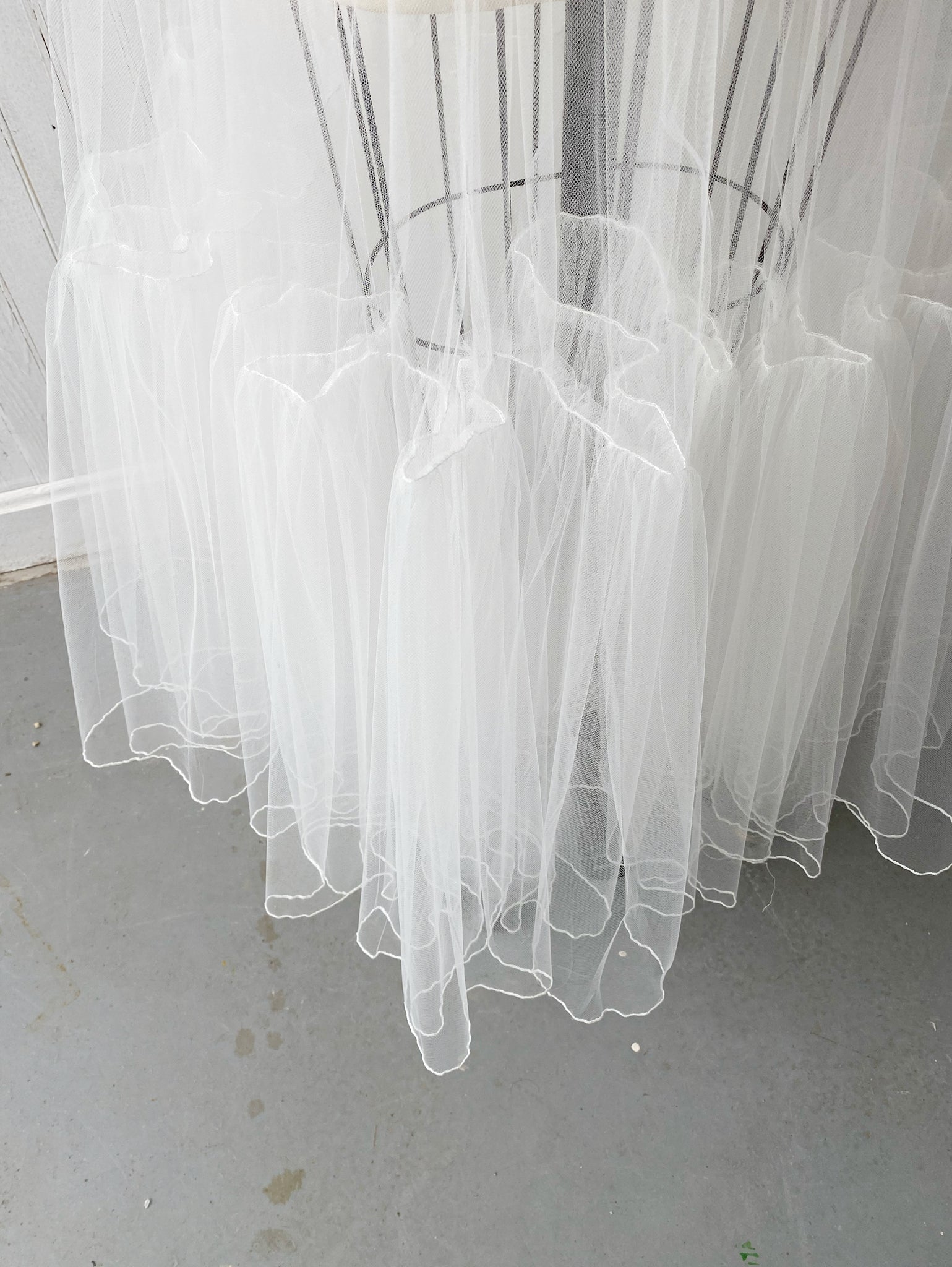 off white crinoline slip dress