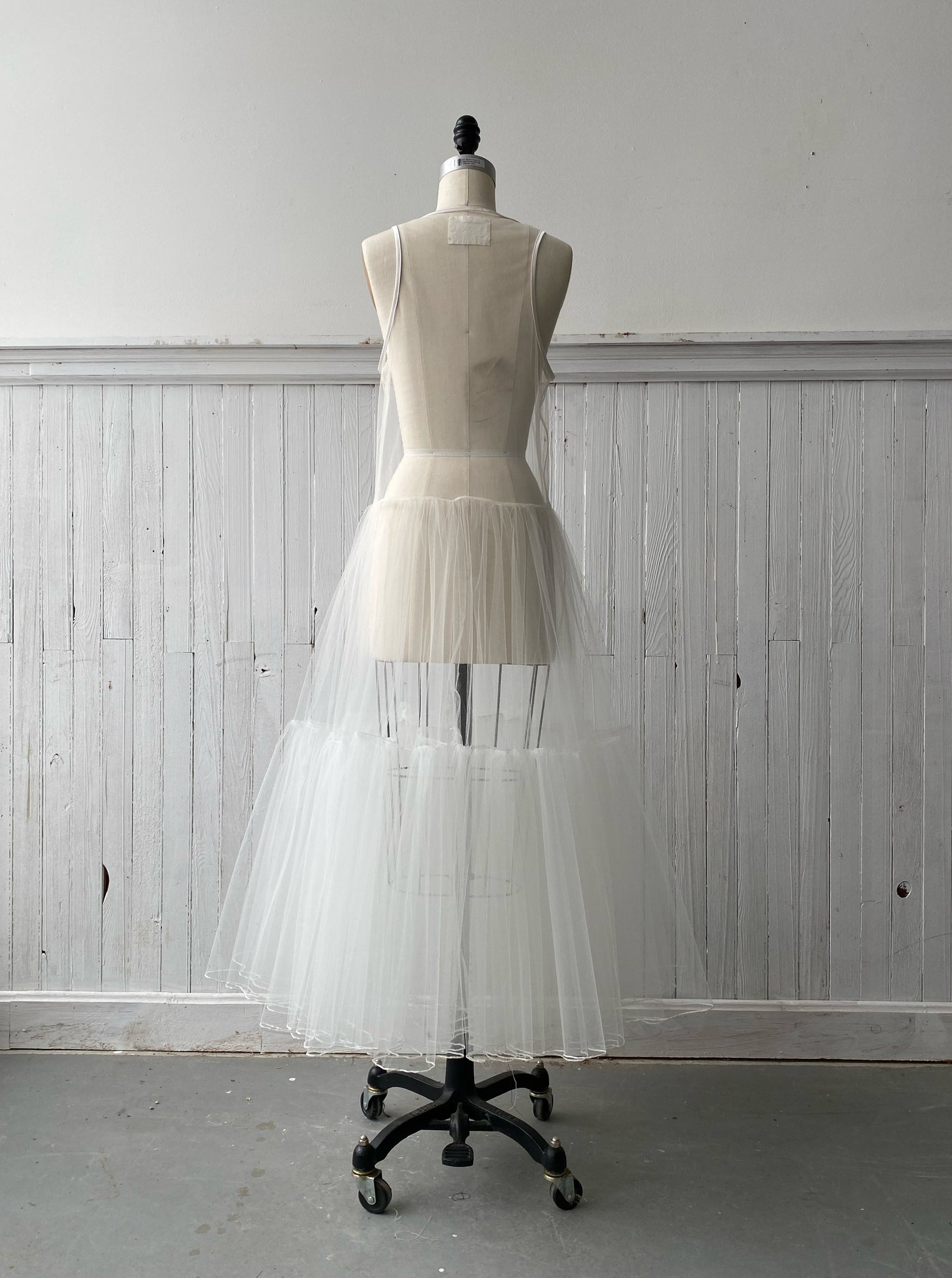 off white crinoline slip dress