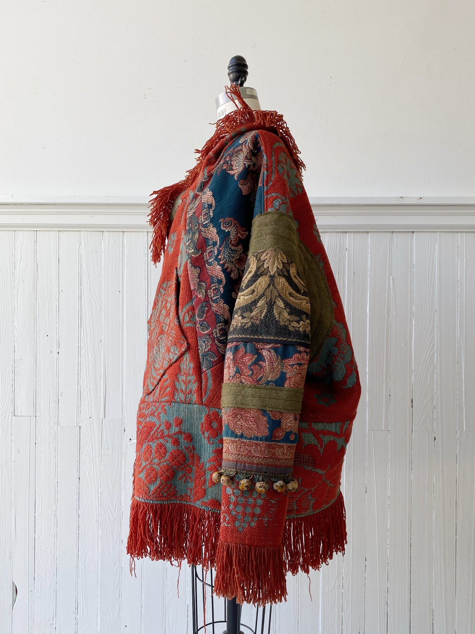 traveler's blanket and tapestry patched cocoon