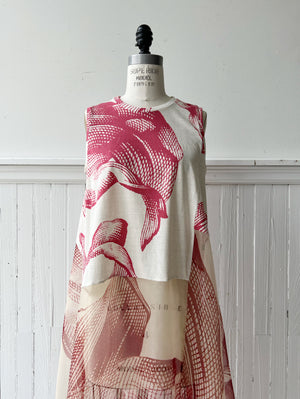 giant toile floral dress
