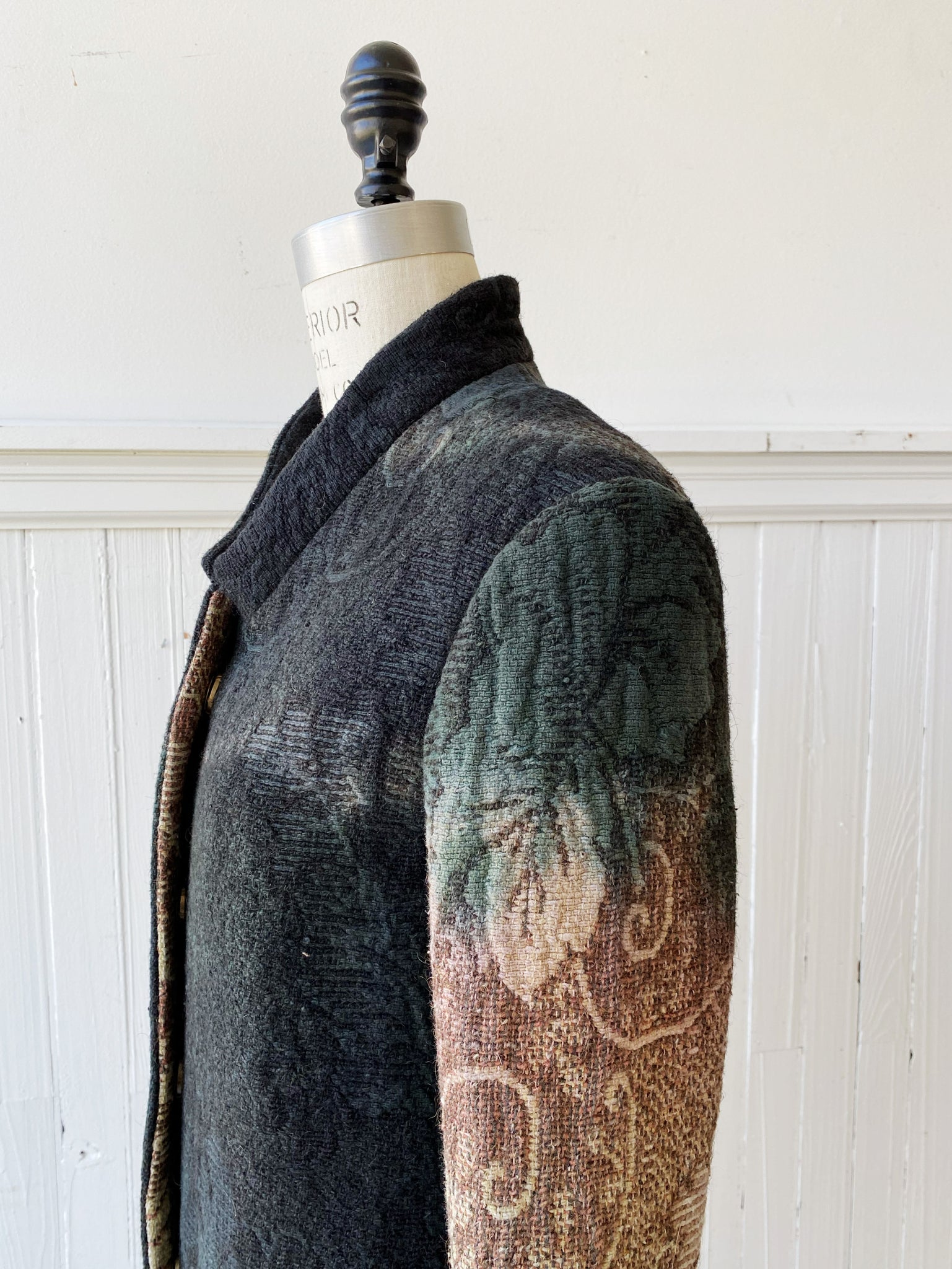 tie dyed victorian rug coat