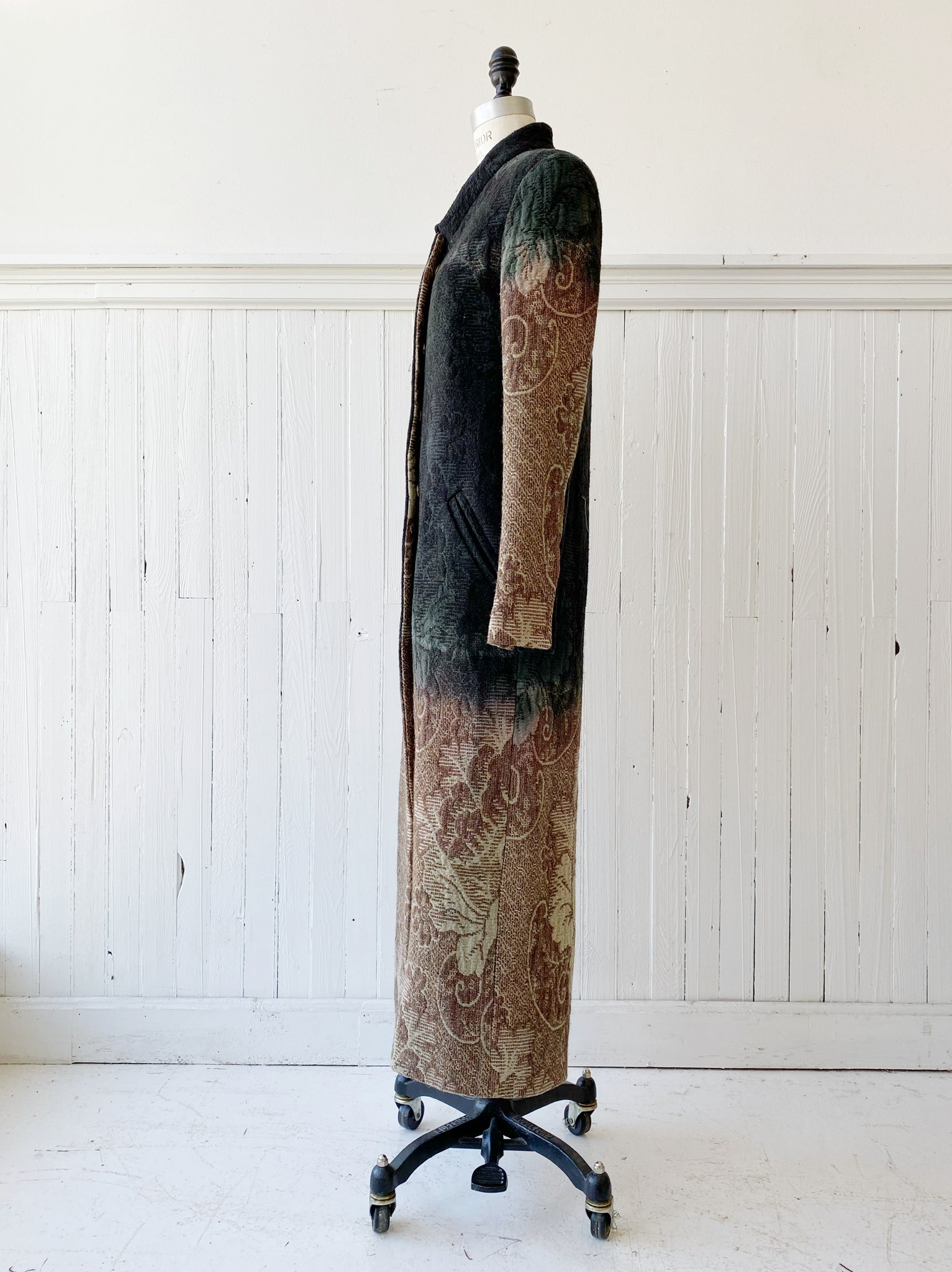 tie dyed victorian rug coat