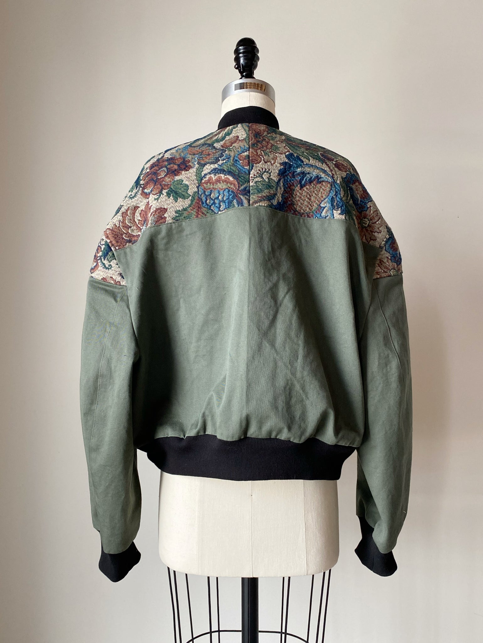1920's jacquard sample bomber jacket