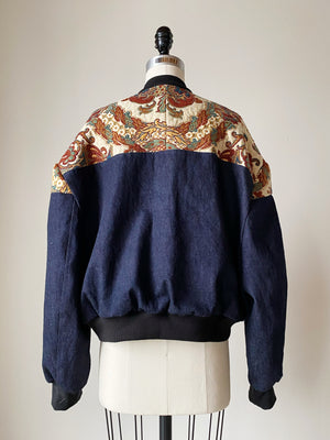 1920's jacquard sample bomber jacket