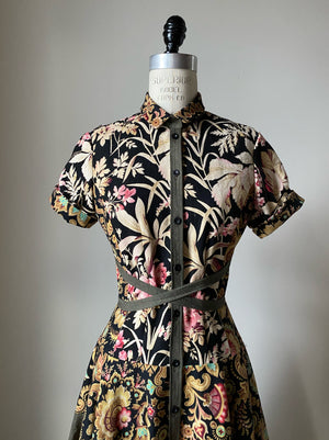 patched 19th century floral amanda dress