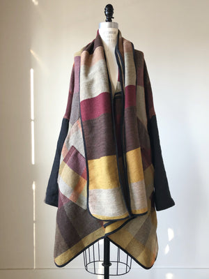 thistle hill wool and cotton herringbone flannel cocoon wrap