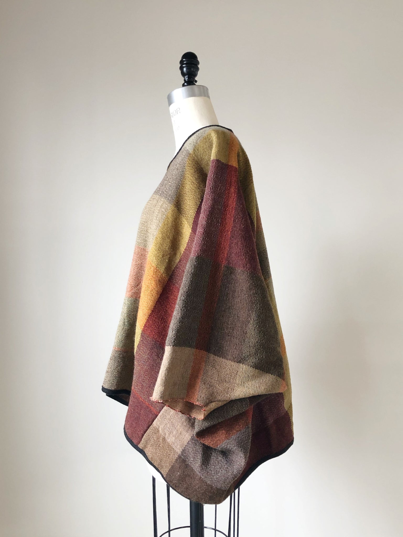 thistle hill wool and cotton herringbone kimono top