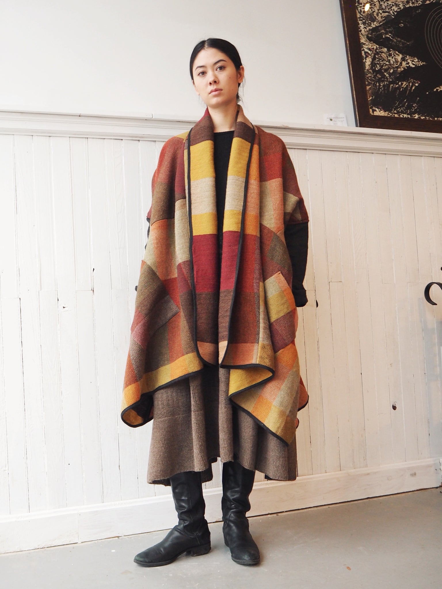 thistle hill wool and cotton herringbone flannel cocoon wrap ...