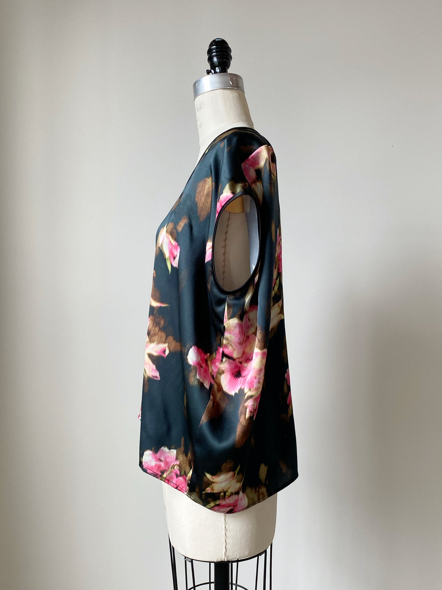 Naomi's grandmother's bleached floral printed cocoon top
