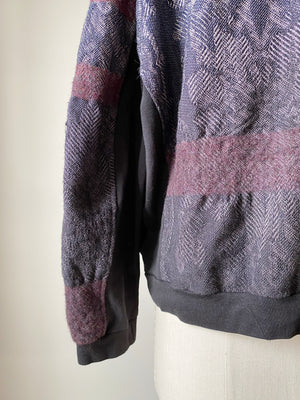 hand dyed and felted lincoln sweatshirt