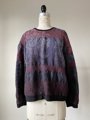 hand dyed and felted lincoln sweatshirt