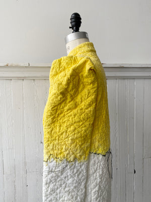 map of the sun turmeric tie dyed antique coverlet coat